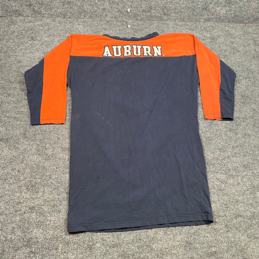 Auburn Tigers Concepts Sport Sleep Shirt Navy Orange 3/4 Sleeve Loungewear L - Picture 2 of 6